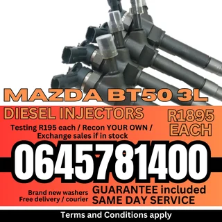 Mazda BT50 3L diesel injectors for sale