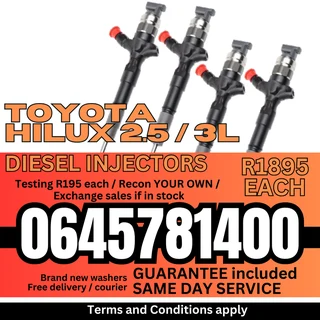 Toyota D4D 1 and 2KD diesel injectors for sale