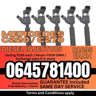 Mercedes C220 and C270 diesel injectors for sale