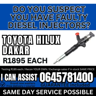 Toyota Hilux Dakar diesel injectors for sale