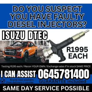 Isuzu Dtec diesel injectors for sale