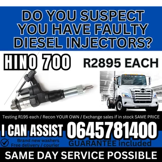 Hino 700 Truck diesel injectors for sale