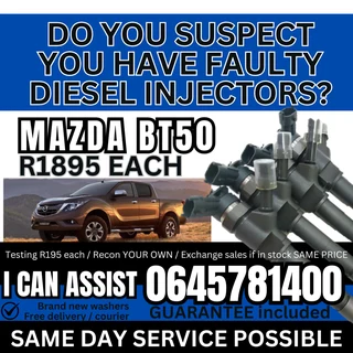 Mazda BT50 3L diesel injectors for sale