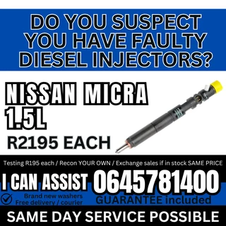 Nissan Micra diesel injectors for sale