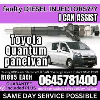Toyota Quantum Panelvan Diesel Injectors for sale