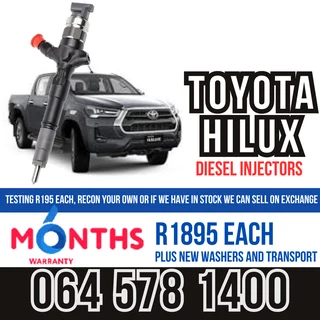 Toyota Hilux diesel injectors for sale