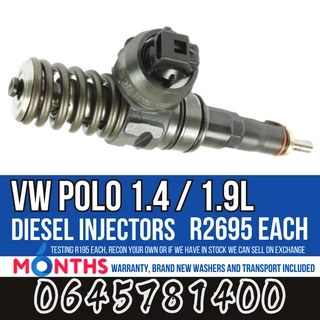 VW Polo 1.4 / 1.9L diesel injectors for sale