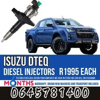 Isuzu Dteq diesel injectors for sale