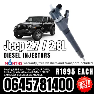 Jeep 2.7 / 2.8L diesel injectors for sale
