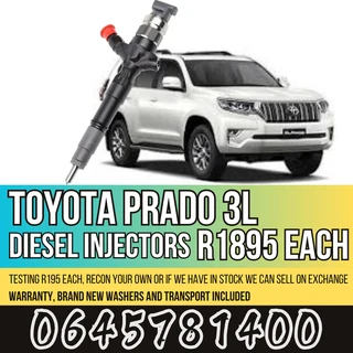 Toyota Prado 3L diesel injectors for sale