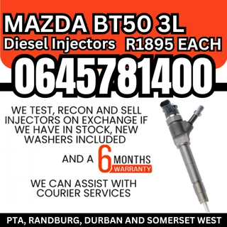Mazda BT50 3L diesel injectors for sale