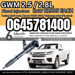 GWM 2.5 / 2.8L diesel injectors for sale
