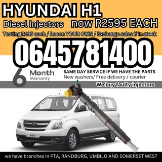 Hyundai H1 diesel injectors for sale