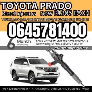 Toyota Prado diesel injectors for sale