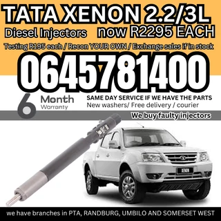 Tata Xenon 2.2 / 3L diesel injectors for sale