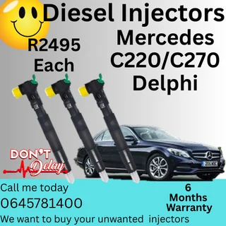 Mercedes C220/C270 Delphi diesel injectors