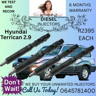 Hyundai Terrican 2.9 diesel injectors