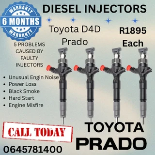 Toyota D4D Prado diesel injectors