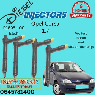 Opel Corsa 1.7 diesel injectors