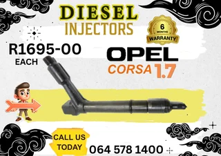 Opel Corsa 1.7 diesel injectors