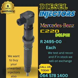 Mercedes C220 Delphi diesel injectors