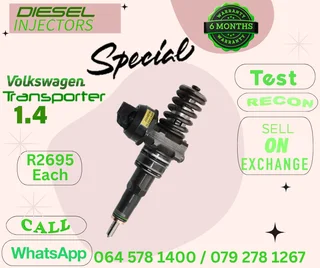 VW Transporter 1.4 diesel injectors