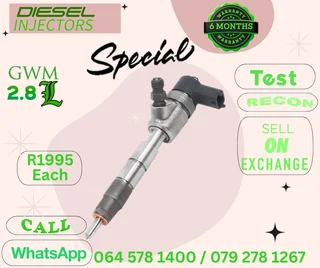GWM 2.8 diesel injectors