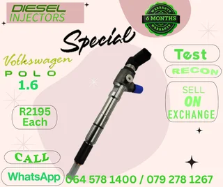VW Polo 1.6 diesel injectors
