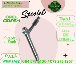 Opel Corsa 1.7 diesel injectors