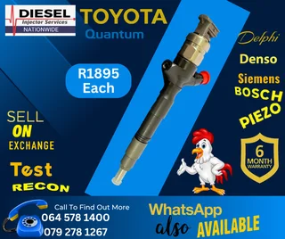 Toyota Quantum diesel injectors