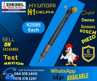 Hyundai H1 Delphi diesel injectors