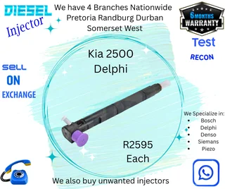 Kia 2500 Delphi diesel injectors