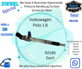 VW Polo 1.6 diesel injectors