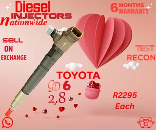 Toyota GD6 2.8 diesel injectors
