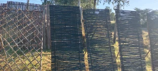 Bamboo and wood fencing