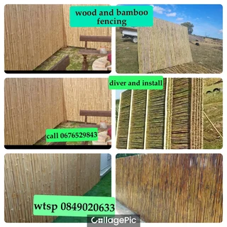 Bamboo and wood fencing