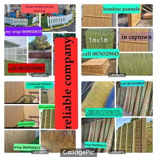 Bamboo and wood fencing