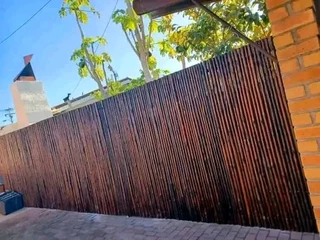 Bamboo and wood fencing