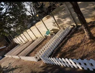 Bamboo and wood fencing