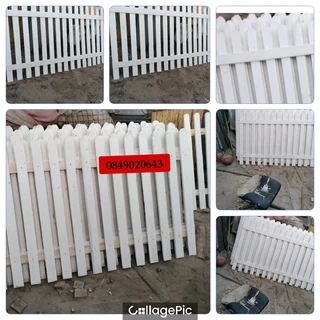 Clean white picket fencing
