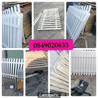Clean white picket fencing