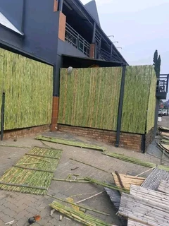 Bamboo and wood fencing