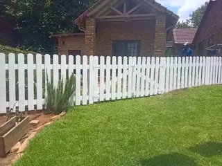 Clean white picket fencing for gates, swimming pools