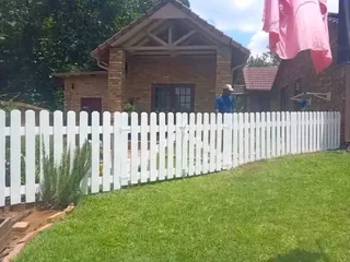 Clean white picket fencing for gates, swimming pools