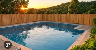 Clean white picket fencing