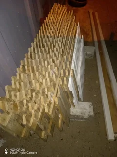 Clean white picket fencing