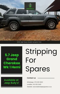 5.7 Jeep Grand Cherokee Wk1 Hemi Spares Now Available