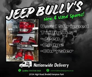 Used Stripped Taillights For Various Jeep, Dodge And Chrysler Models.