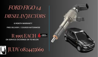 Ford Figo 1.4 Diesel Injectors for sale on service exchange or to recon