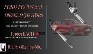 Ford Focus 2.0L Diesel Injectors for sale on service exchange or to recon